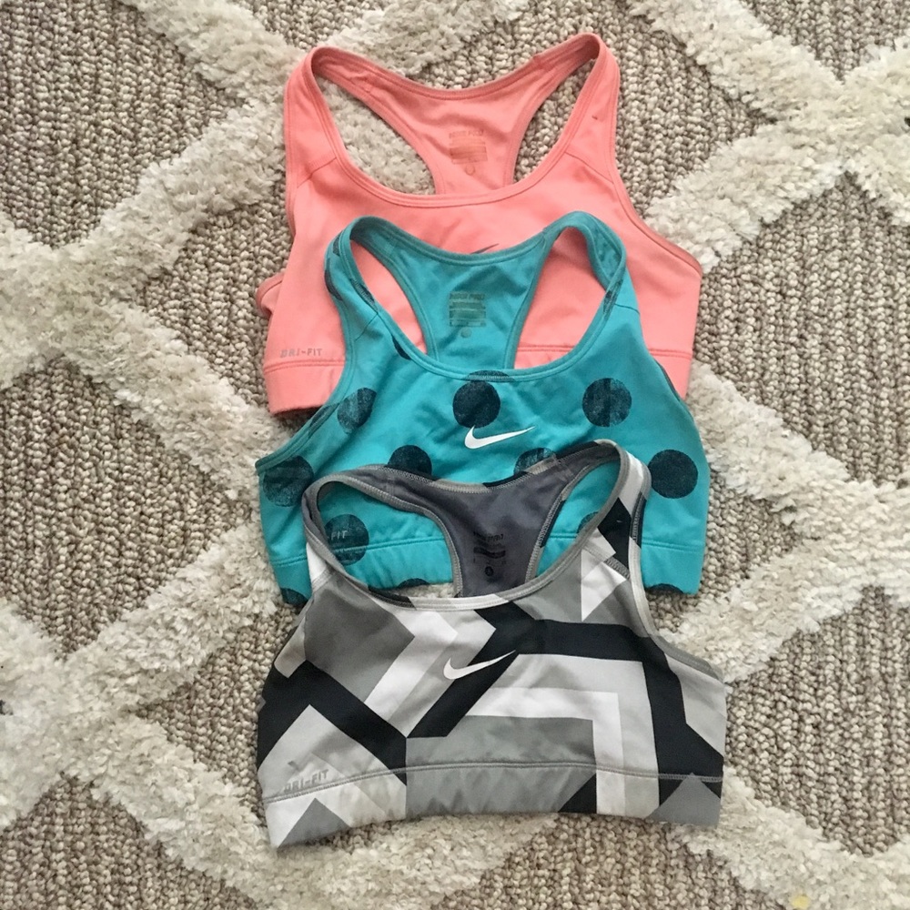 Three Nike Sports Bras Bundle